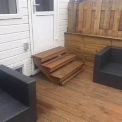 Hot Plus Danmark Tuintrap vuren geimpregneerd - Trapbalk 2 treden