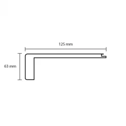 Discount Bo Lundgren Uitloopprofiel doorlopend - Göteborg Beton Donker - 121 x 6,3 cm