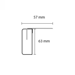Best Bo Lundgren Uitloopprofiel Zilver - Örebro Grijs Eik - 121 x 6,3 cm