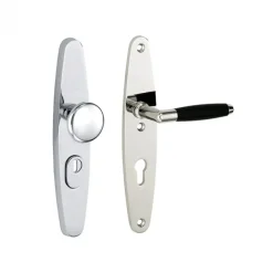 Outlet Austria Veiligheidsset knop/kruk Forza - Marcus I ovaal kerntrek links - Mat Nikkel