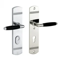 Discount Austria Veiligheidsset kruk/kruk Forza - Joanna I rechthoekig kerntrek links - Glans Nikkel