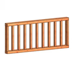 New TrendHout Verandahek spijlen B 700 x 1630 mm onbehandeld