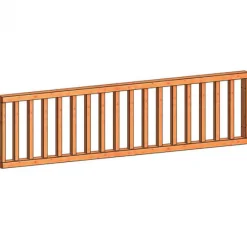Hot TrendHout Verandahek spijlen C 700 x 2760 mm onbehandeld