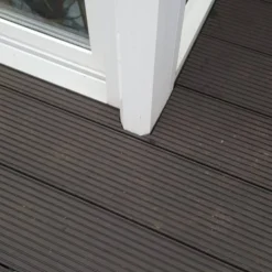 DuoWood Vlonder totaalpakket composiet semi massief 2,5 x 25 cm - XWB Lava (5 mtr) vlak/grove ribbel