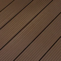 Best C-Wood Vlonder totaalpakket composiet 2,1 x 14 cm donker bruin (5 mtr) vlak/grove ribbel