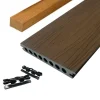 Outlet Elephant Vlonder totaalpakket composiet semi massief co-extrusie 2,1 x 14 cm Dark Brown (5 mtr) houtnerf