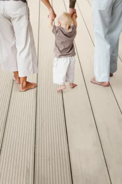 New DuoWood Vlonder totaalpakket composiet semi massief 2,5 x 25 cm - XWB Riviera (5 mtr) vlak/grove ribbel