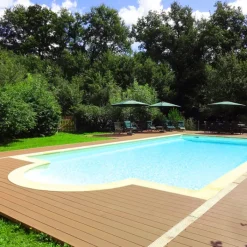 Online C-Wood Vlonderplank composiet 2,1 x 14 cm teak bruin grove ribbel en vlak