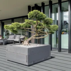 Elephant Vlonderplank composiet 2,1 x 14,5 cm grijs vlak en fijne ribbel