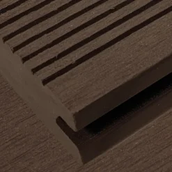 Sale Elephant Vlonderplank composiet massief 1,9 x 14 cm donker bruin vlak en grove ribbel