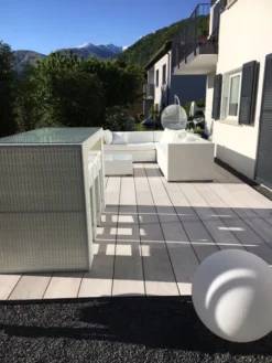 Clearance DuoWood Vlonderplank composiet semi massief 2,5 x 25 cm - XWB Riviera vlak en grove ribbel