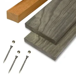 Elephant Vlonderplank totaalpakket hardhout Accoya gray 2,1 x 14,5 cm (4,80 mtr) vlak