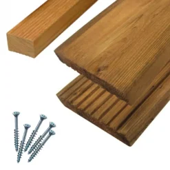 Hot Elephant Vlonderplank totaalpakket geïmpregneerd Vuren bruin 2,8 x 14,5 cm (3,6 mtr) groef/vlak