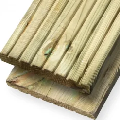 Outlet Smaragd Vlonderplank totaalpakket geïmpregneerd Grenen licht groen 2,1 x 14,5 cm (4,00 mtr) groef/vlak