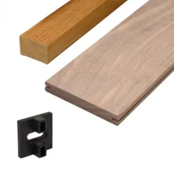 New Smaragd Vlonderplank totaalpakket Cumaru 2,1 x 14,5 cm (3,35 mtr) geschaafd voor Deckwise clips