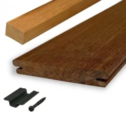 Best Smaragd Vlonderplank totaalpakket hardhout Ipé 2,1 x 14,5 cm (2,45 mtr) geschaafd voor B-fix clips