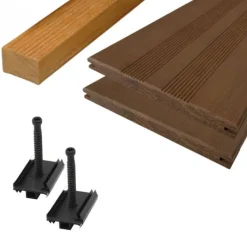 Hot Elephant Vlonderplank totaalpakket bamboe Ipé 2,0 x 20,0 cm (2,20 mtr) vlak/semi-ribbel geolied