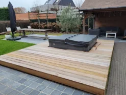 Outlet Smaragd Vlonderplank totaalpakket hardhout Bankirai 2,8 x 14,5 cm (3,95 mtr) groef/vlak