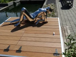 Outlet Smaragd Vlonderplank totaalpakket hardhout Bankirai 2,8 x 14,5 cm (3,95 mtr) groef/vlak