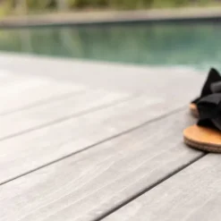 New Elephant Vlonderplank totaalpakket hardhout Accoya gray 2,1 x 14 cm (4,80 mtr) vlak voor clips