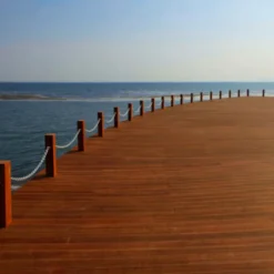 New aMbooo Vlonderplank totaalpakket bamboe Prestige geolied coffee 2,0 x 14 cm (2,20 mtr) groef/fijne ribbel