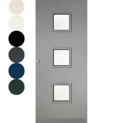 Outlet Austria Voordeur IsoTherm HR++ - Kaprun - Stomp - Dekkend voorgelakt grijs