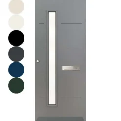 Best Austria Voordeur IsoTherm HR++ - Vail (L1 / R4) - Stomp - Dekkend voorgelakt grijs