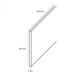 Hot Bo Lundgren Wangpaneel - Laminaat - Gavle Warm Noten - 280 x 40 cm