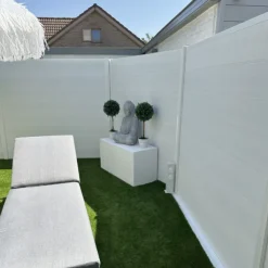 Clearance C-Wood Zelfbouw schutting composiet Modular wit - wit alu accessoires (180 x 180 cm)