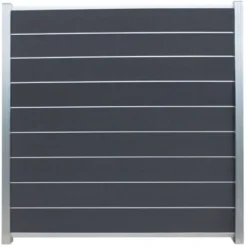 Sale Elephant Zelfbouw schutting composiet Modular rock grey met blank alu accessoires (180 x 200 cm)