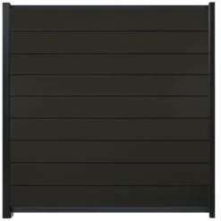 Outlet Elephant Zelfbouw schutting composiet Modular antraciet - antraciet alu accessoires (180 x 200 cm)