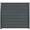 Clearance Elephant Zelfbouw schutting composiet Modular rock grey met antraciet alu accessoires (180 x 180 cm)